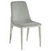 Irene - Upholstered Side Chairs (Set of 4) - Light Gray And Chrome Unique Piece Furniture