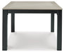 Mount Valley - Black / Driftwood - Rect Dining Table W/Umb Opt Unique Piece Furniture