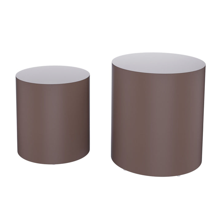 Upgrade MDF Nesting Table (Set of 2), Mutifunctional For Living Room / Small Space / Goods Display, Brown