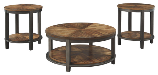 Roybeck - Light Brown / Bronze - Occasional Table Set (Set of 3) Unique Piece Furniture
