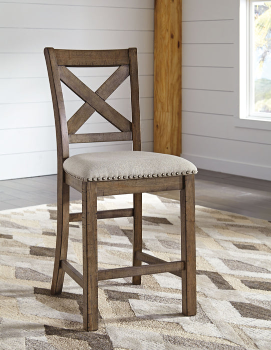 Moriville - Beige - Upholstered Barstool (Set of 2) Unique Piece Furniture