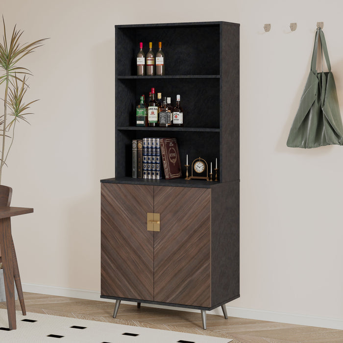 Accent Storage Cabinet With Doors, Bar Cabinet Buffet Cabinet With Storage For Living Room, Hallway, Kitchen