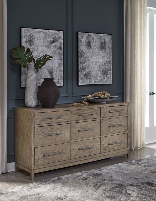 Chrestner - Gray - Dresser, Mirror Unique Piece Furniture