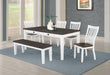 Kingman - 4-Drawer Dining Table - Espresso And White Unique Piece Furniture