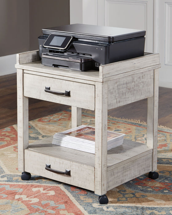 Carynhurst - Whitewash - Printer Stand Unique Piece Furniture