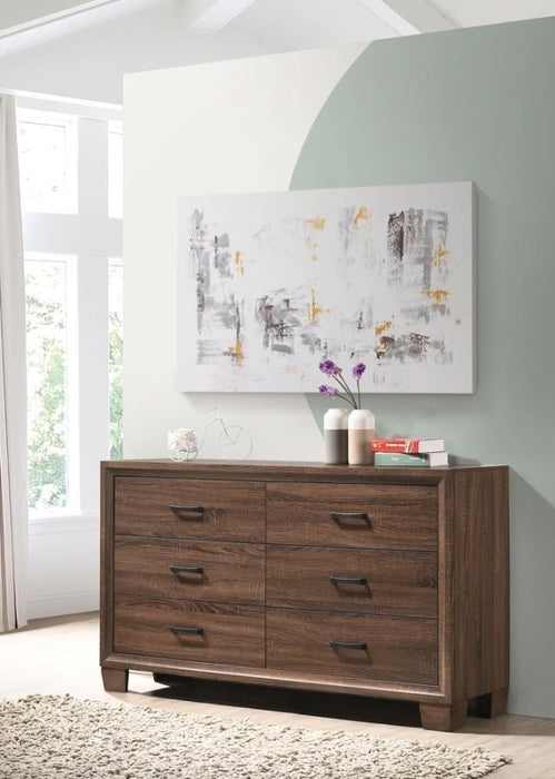 Brandon - 6-Drawer Dresser - Medium WArm - Brown Unique Piece Furniture