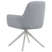 Abby - Flare Arm Side Chair - Light Gray And Chrome Unique Piece Furniture