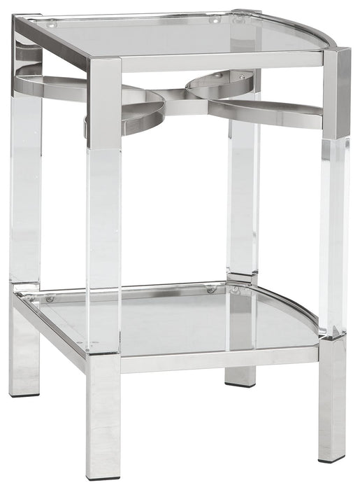 Chaseton - Clear / Silver Finish - Accent Table Unique Piece Furniture