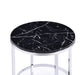 Virlana - End Table - Faux Black Marble & Chrome Finish Unique Piece Furniture