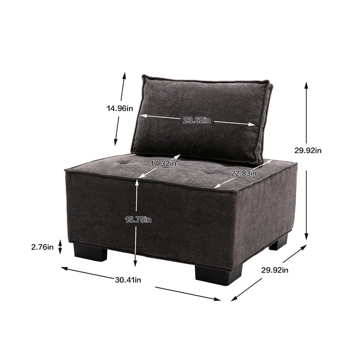 Coomore Ottoman / Lazy Chair - Gray