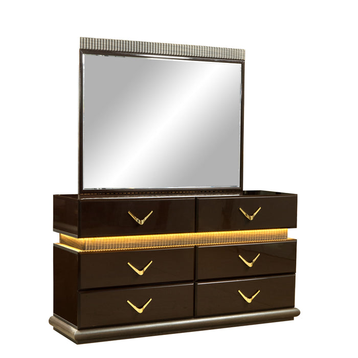 Dunhill Modern Style Mirror Made With Wood In Brown