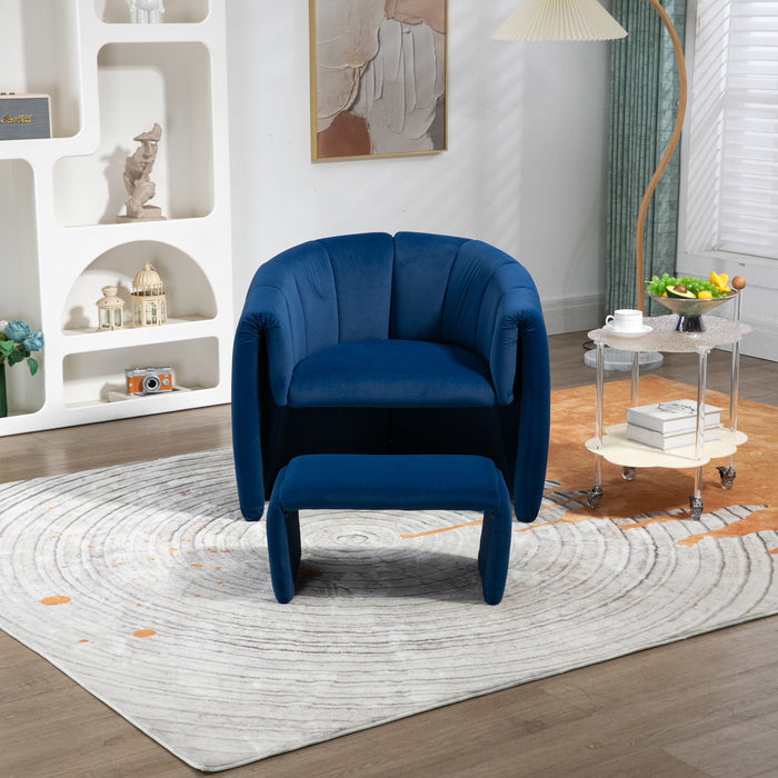 Coolmore Computer Chair Office Chair Adjustable Swivel Chair Fabric Seat Home Study Chair - Blue
