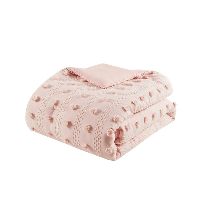 Clip Jacquard Comforter Set - Pink