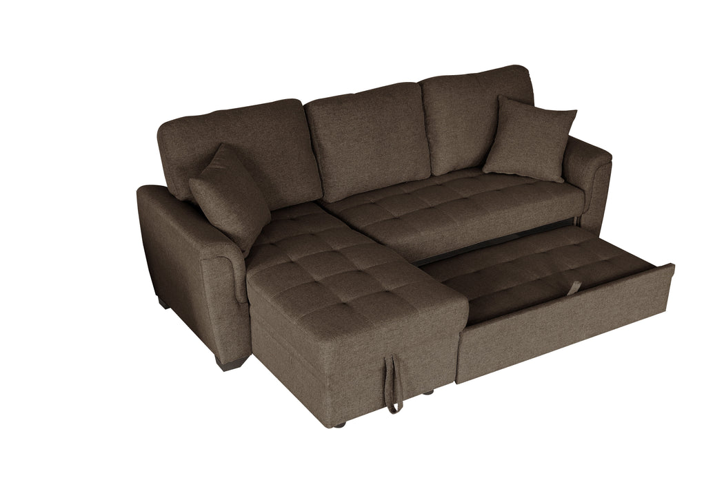 Brown Storage Sofa Bed