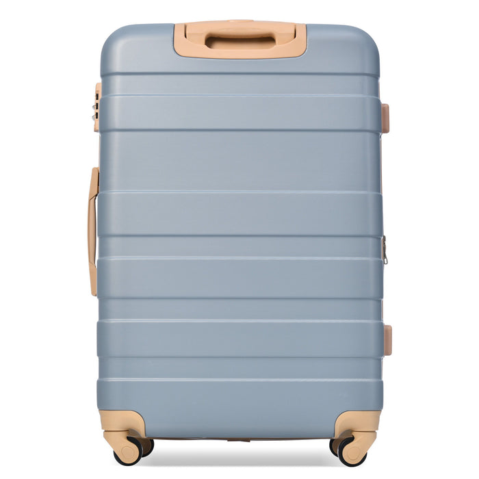 Luggage Sets New Model Expandable Abs Hardshell 3 Pieces Clearance Luggage Hardside Lightweight Durable Suitcase Sets Spinner Wheels Suitcase With Tsa Lock 20''24''28'' (Light Blue)