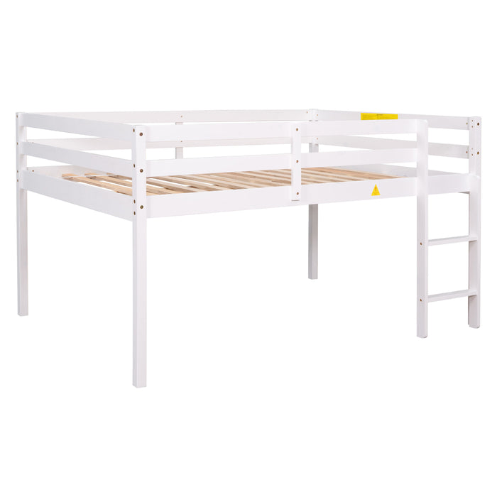 Full Loft Bed - White