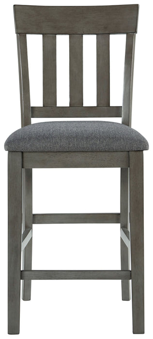 Hallanden - Black / Gray - Upholstered Barstool (Set of 2) Unique Piece Furniture