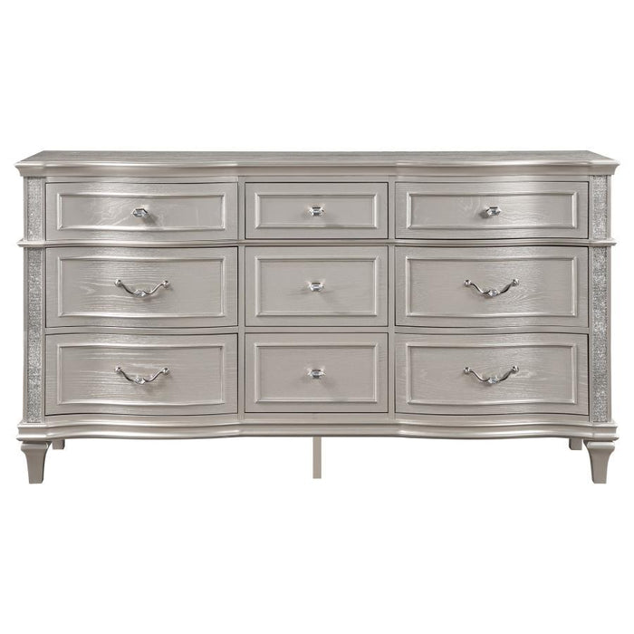 Evangeline - 9-Drawer Dresser - Silver Oak Unique Piece Furniture