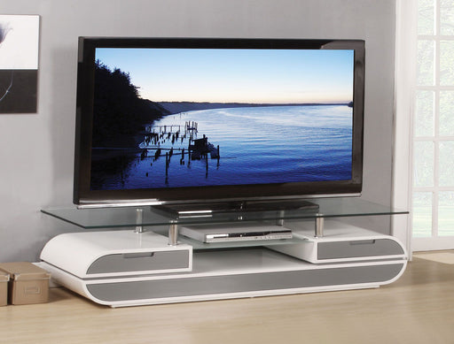 Lainey - TV Stand - White & Gray Unique Piece Furniture