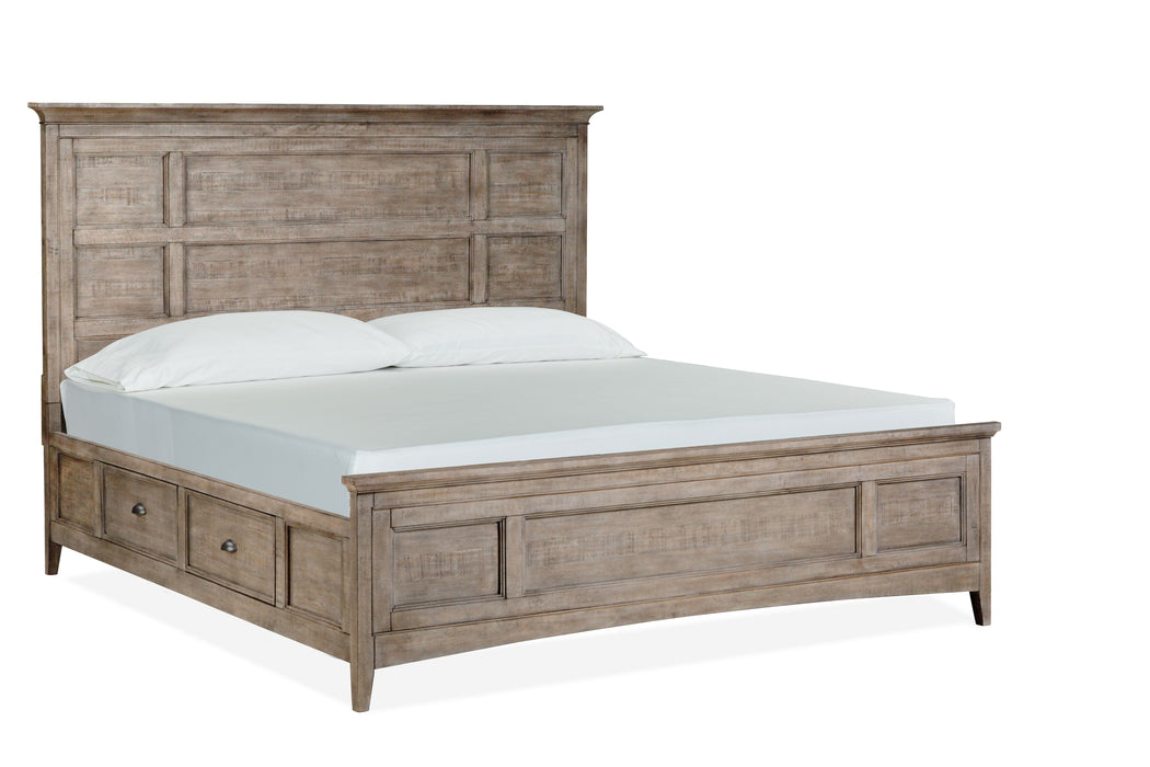 Paxton Place - Complete Panel Bed With Storage Rails