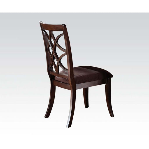 Keenan - Side Chair (Set of 2) - Brown Microfiber & Dark Walnut Unique Piece Furniture