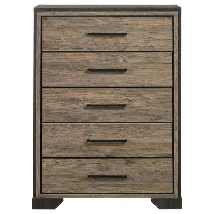 Baker - 5-Drawer Chest - Brown And Light Taupe Unique Piece Furniture