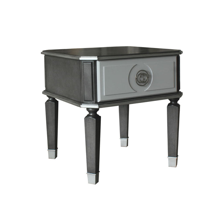 House Beatrice - End Table - Charcoal & Light Gray
