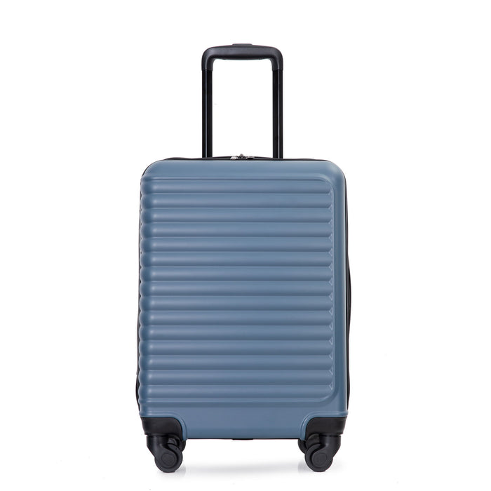 20" Carry On Luggage Lightweight Suitcase, Spinner Wheels, Blue
