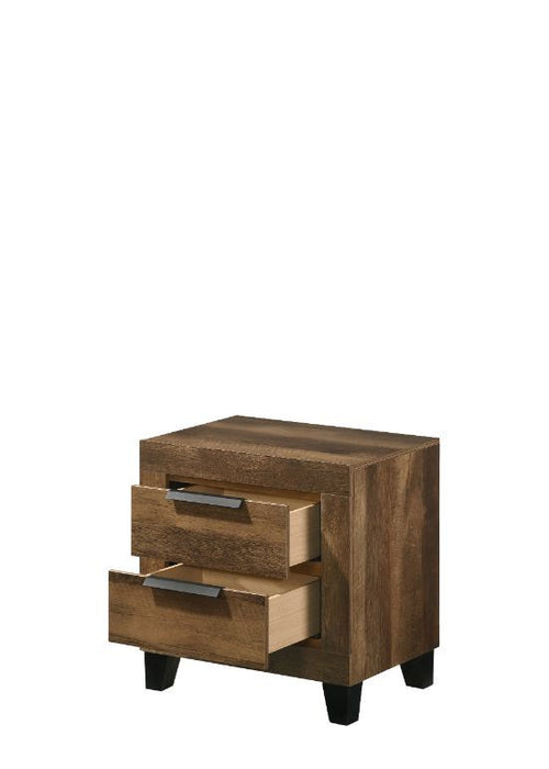 Morales - Nightstand - Rustic Oak Finish Unique Piece Furniture