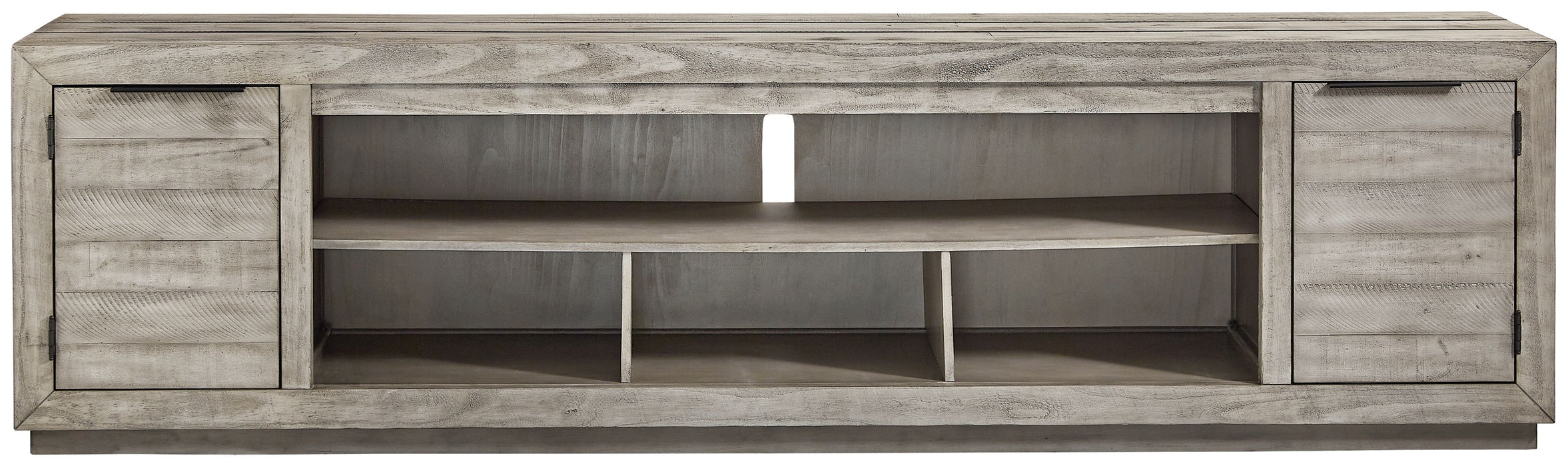 Naydell - Gray - Xl TV Stand W/Fireplace Option Unique Piece Furniture