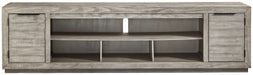 Naydell - Gray - Xl TV Stand W/Fireplace Option Unique Piece Furniture
