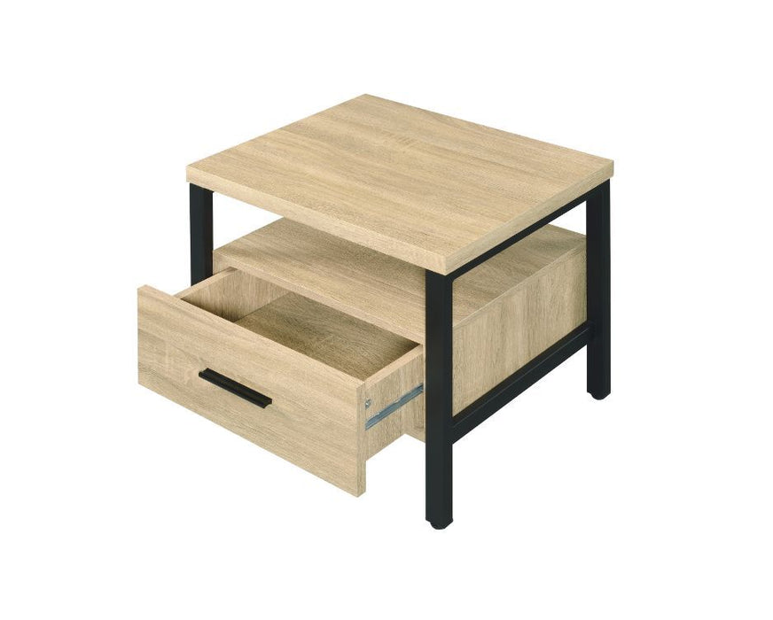 Yawan - Accent Table - Oak & Black Finish Unique Piece Furniture