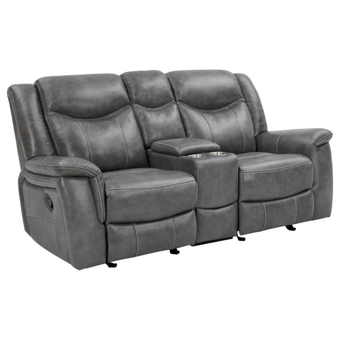 Conrad - Upholstered Motion Loveseat - Cool Gray Unique Piece Furniture