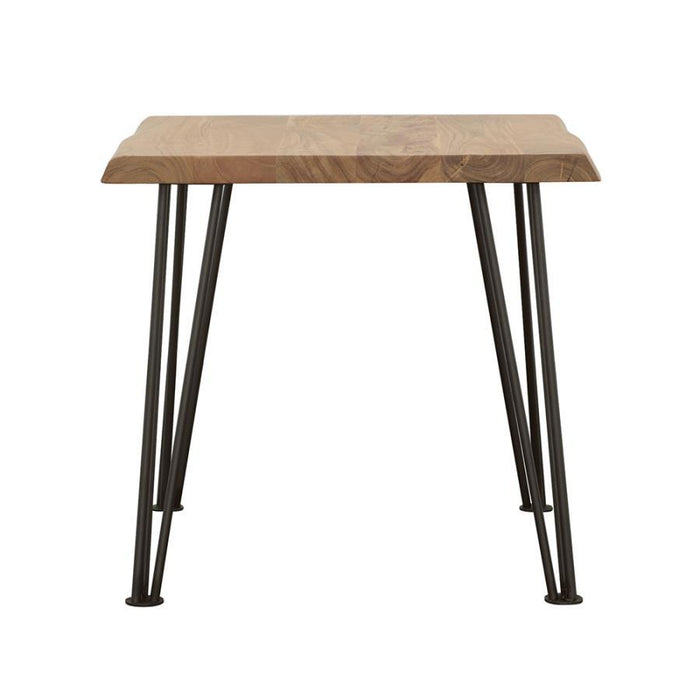 Zander - End Table With Hairpin Leg - Natural And Matte Black Unique Piece Furniture