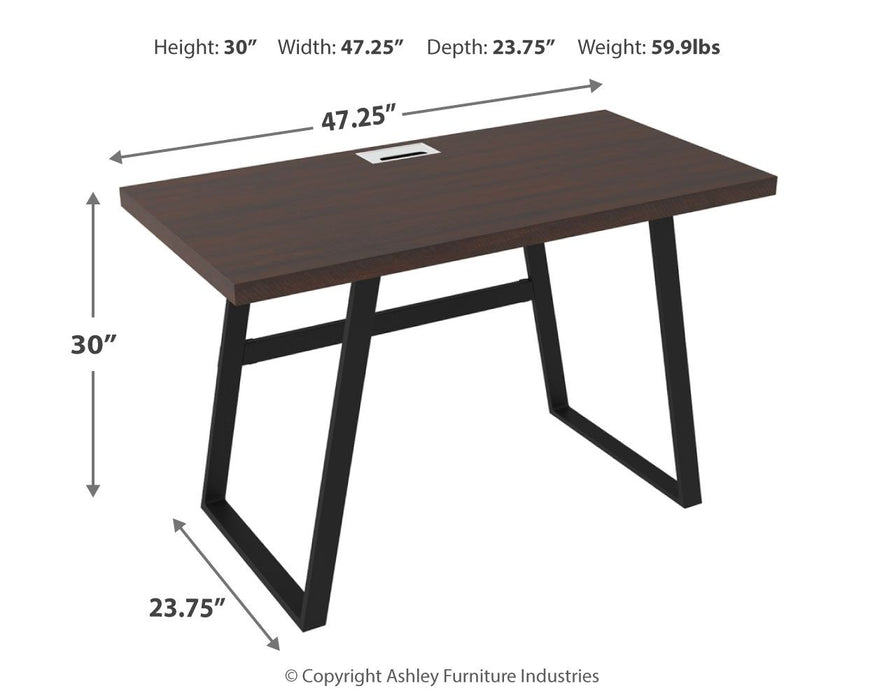 Camiburg - Warm Brown - Home Office Small Desk Unique Piece Furniture