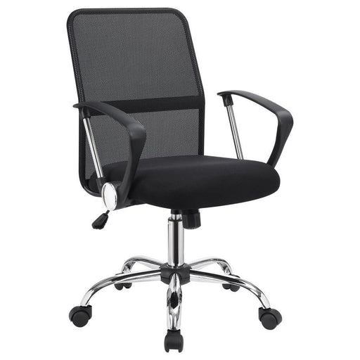 Gerta - Office Chair With Mesh Backrest - Black And Chrome Unique Piece Furniture