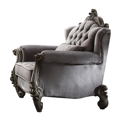 Versailles - Chair - Velvet & Antique Platinum - 46" Unique Piece Furniture