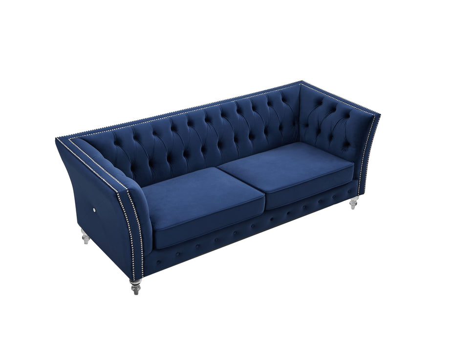 L8085B Two-Seat And Three-Seat Sofa Navy Blue