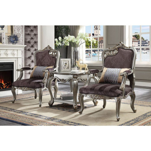 Picardy - Chair - Velvet & Antique Platinum Unique Piece Furniture