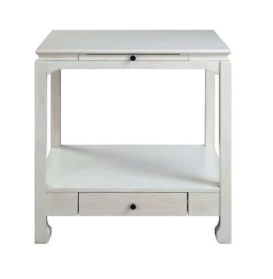 Seatlas - Accent Table - Antique White Finish Unique Piece Furniture