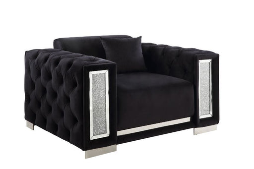 Trislar - Chair - Black Velvet - 33" Unique Piece Furniture