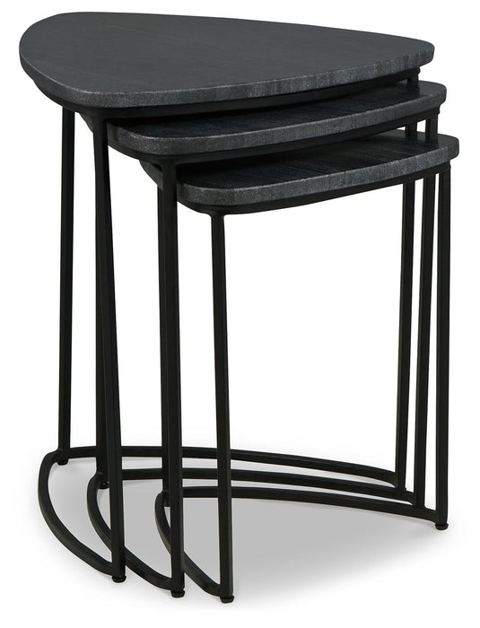Olinmere - Black - Accent Table (Set of 3) Unique Piece Furniture