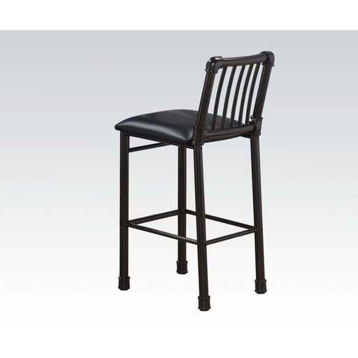 Caitlin - Bar Chair (Set of 2) - Black PU & Black Unique Piece Furniture