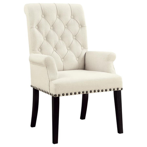 Alana - Tufted Back Upholstered Arm Chair - Beige Unique Piece Furniture