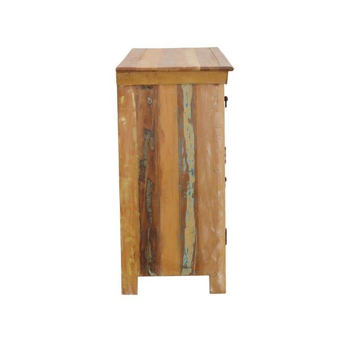 Henry - 3-Door Accent Cabinet Reclaimed Wood Unique Piece Furniture
