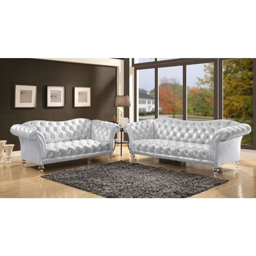 Dixie - Sofa - Metallic Silver Unique Piece Furniture