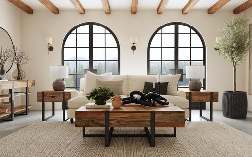 Prescott - Modern Reclaimed Wood Rectangular Sofa Table - Rustic Honey Unique Piece Furniture