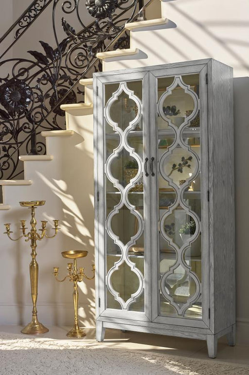 Mckellen - 2-Door Tall Cabinet - Antique White Unique Piece Furniture