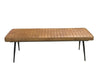 Misty - Cushion Side Bench - Camel And Black Unique Piece Furniture