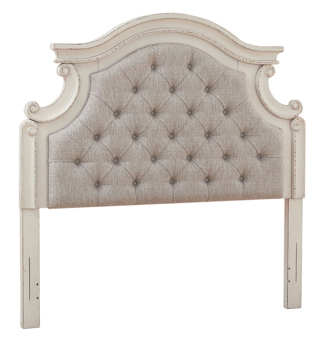 Realyn - Chipped White - Full Uph Panel Headboard Unique Piece Furniture